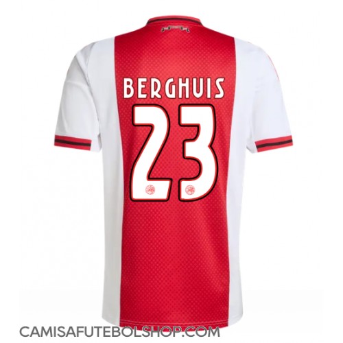 Camisa de time de futebol Ajax Steven Berghuis #23 Replicas 1º Equipamento 2025-26 Manga Curta Camisa de time de futebol Ajax Steven Berghuis #23 Replicas 1º Equipamento 2025-26 Manga Curta